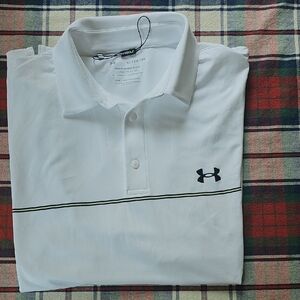 Under Armour The Playoff Golf Polo. Brand New. Only Washed. Sz XL White